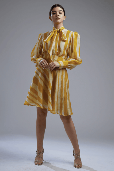 <b>KoAI</b><br/>Yellow Stripe Skirt - Anahita